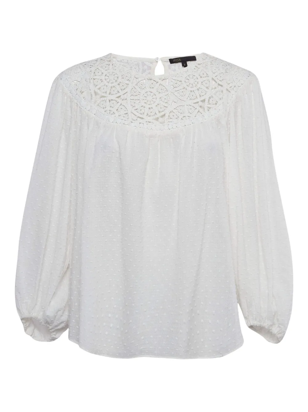 Maje lace dot blouse | White | Image 1