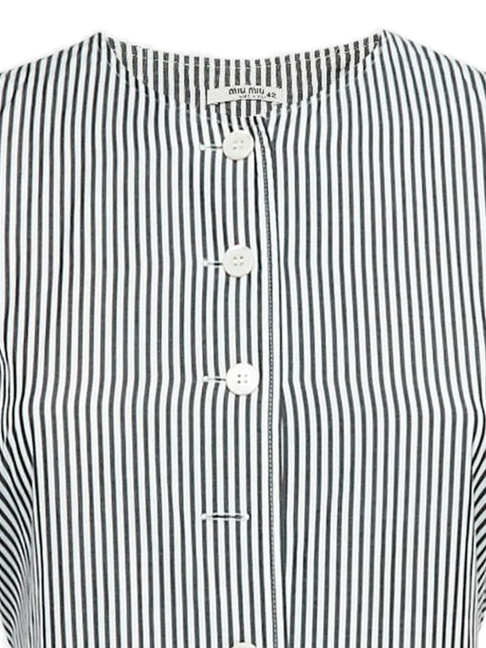 Miu Miu Pre-Owned Gestreepte jurk - Zwart