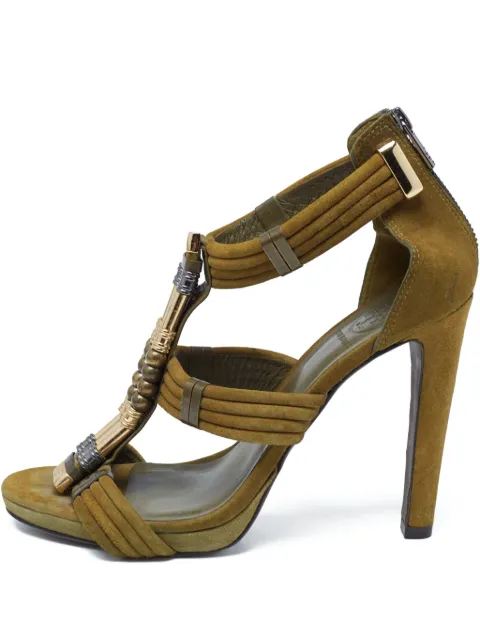 Tory Burch sandalias de gamuza con mostacillas
