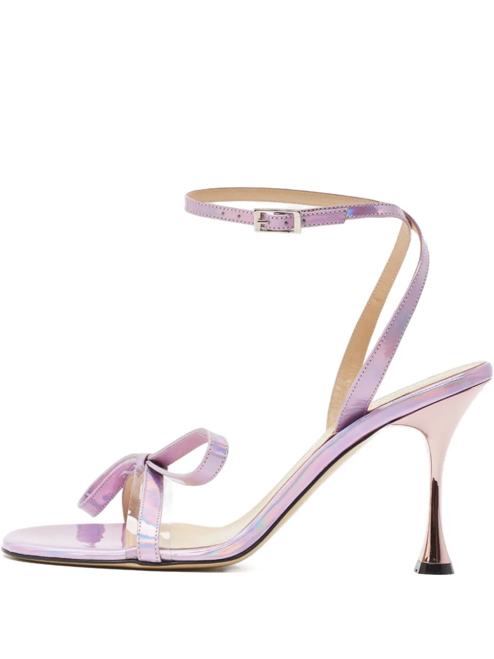 MACH & MACH iridescent bow sandals | Purple | Image 1