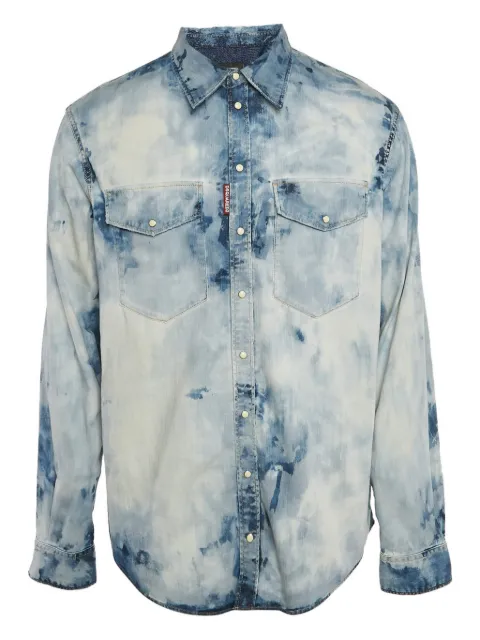 DSQUARED2 tie dye denim shirt