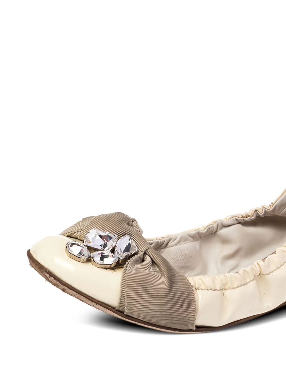 Miu Miu Pre-Owned flats con detalles de cristal | Image 2
