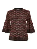 Missoni Pre-Owned lurex knit bell-sleeve top - Black