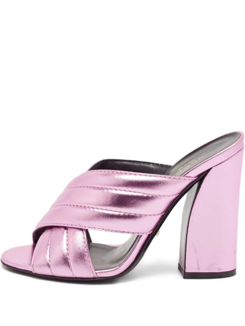 Gucci Pre-Owned Gesteppte Sandalen mit überkreuzten Riemen - Rosa