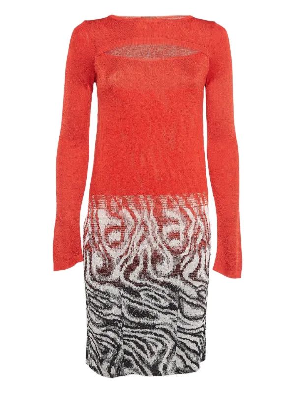 red missoni dress Missoni Womens Stretch Dress (Red, Black, Pink) Size 8 US/44 IT