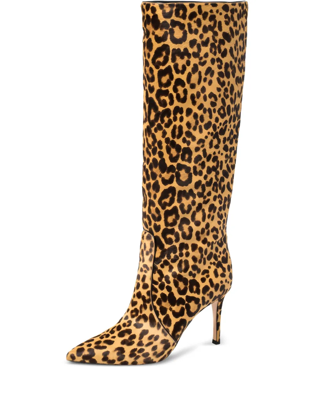 Gianvito Rossi Stiefel mit Leoparden-Print 85mm - Nude