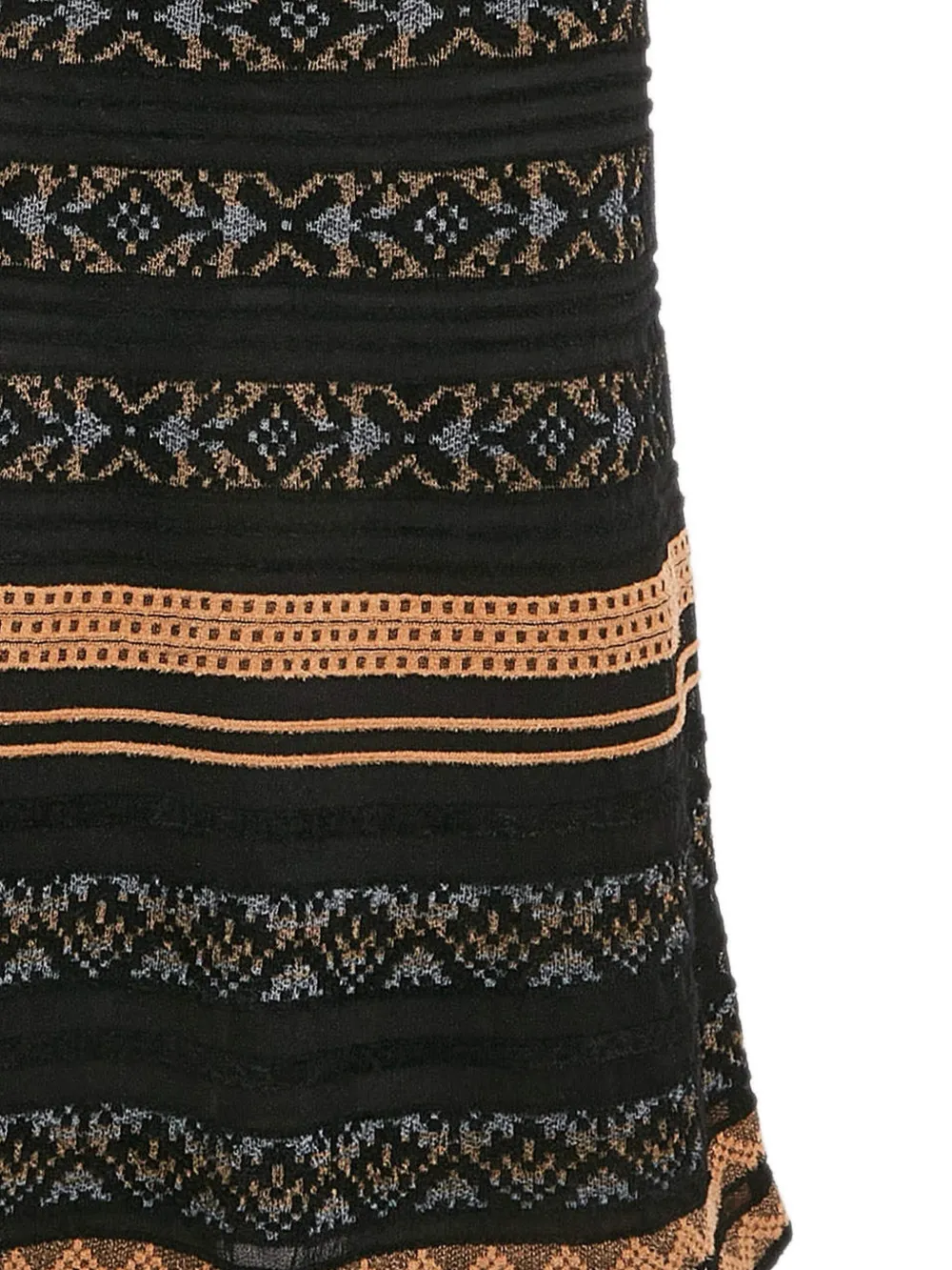 Missoni Pre-Owned Midi-rok met geometrisch patroon - Zwart