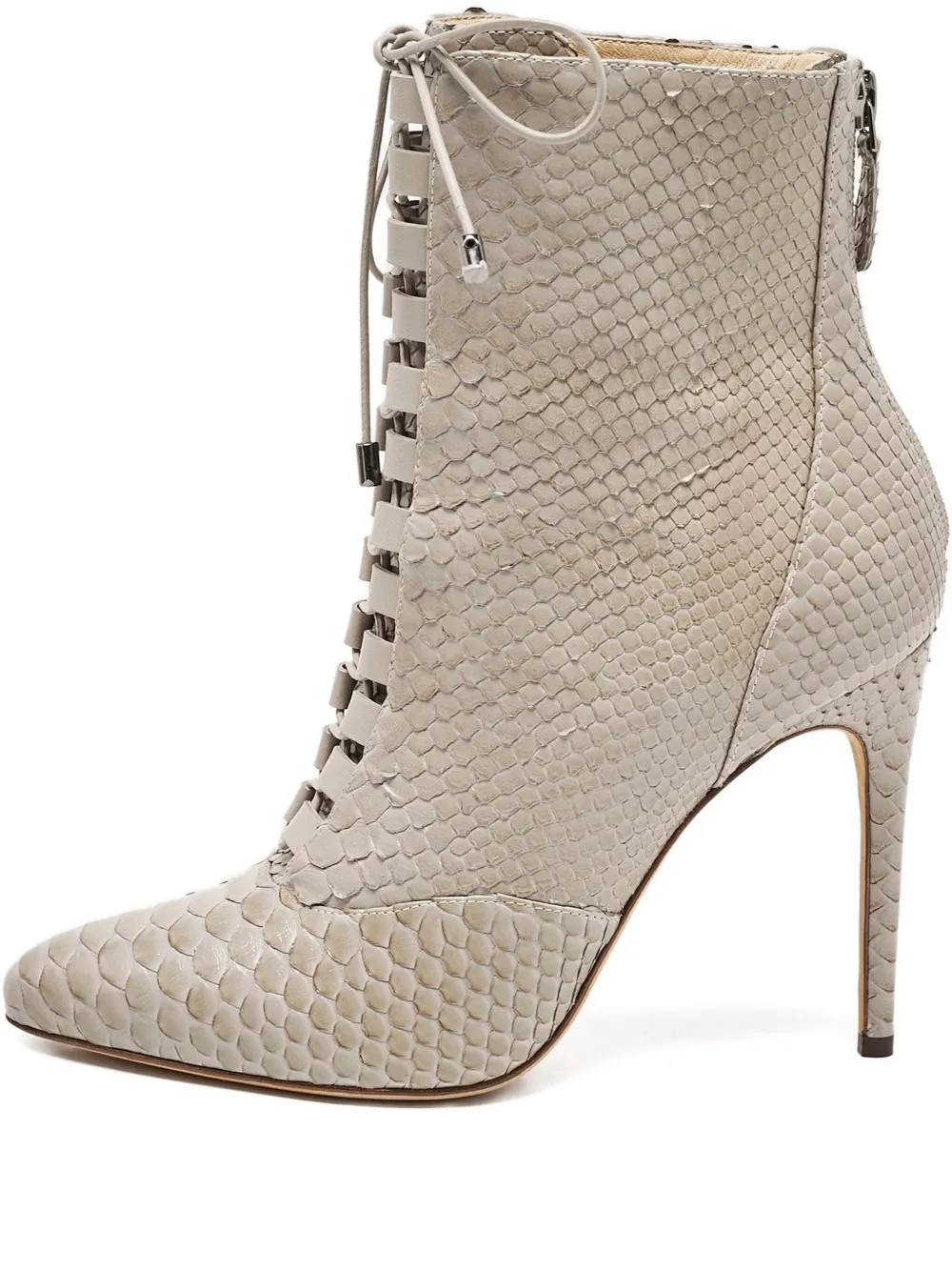 Alexandre Birman 110mm python embossed leather boots | Neutrals | Image 1