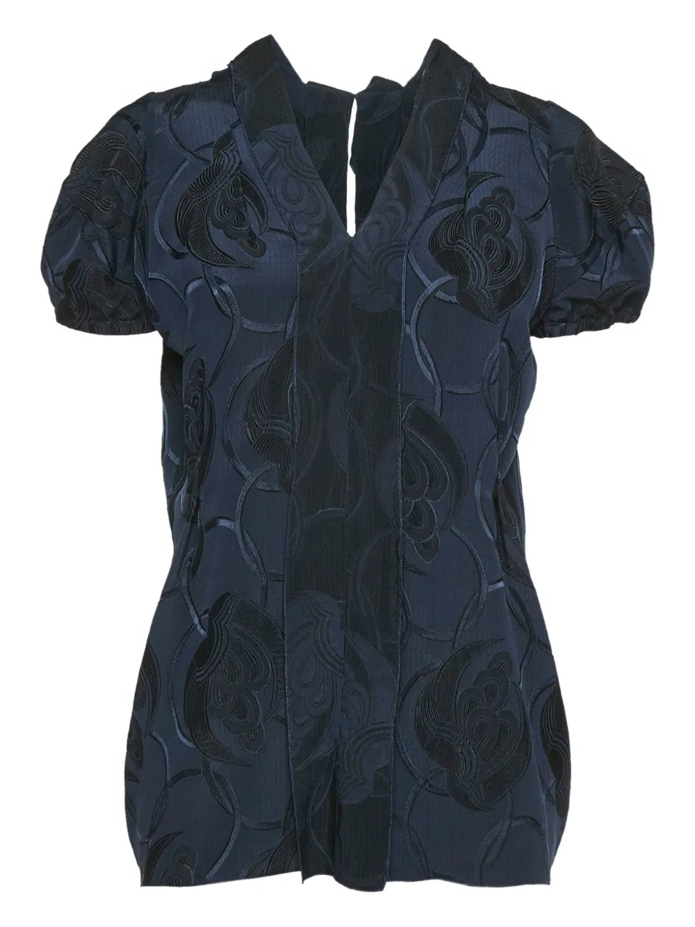 Marni Pre-Owned floral-jacquard blouse | Blue | Image 1