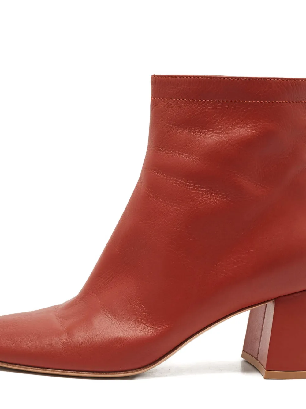 Gianvito Rossi Pre-owned 90 mm leren enkellaarzen met blokhak - Rood