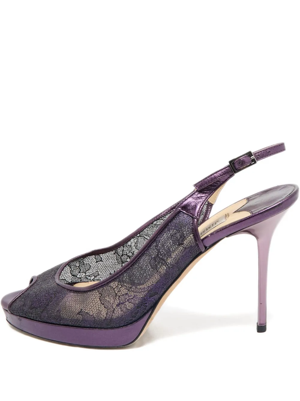 Jimmy Choo Pre-Owned Slingback-Sandalen 100mm - Violett
