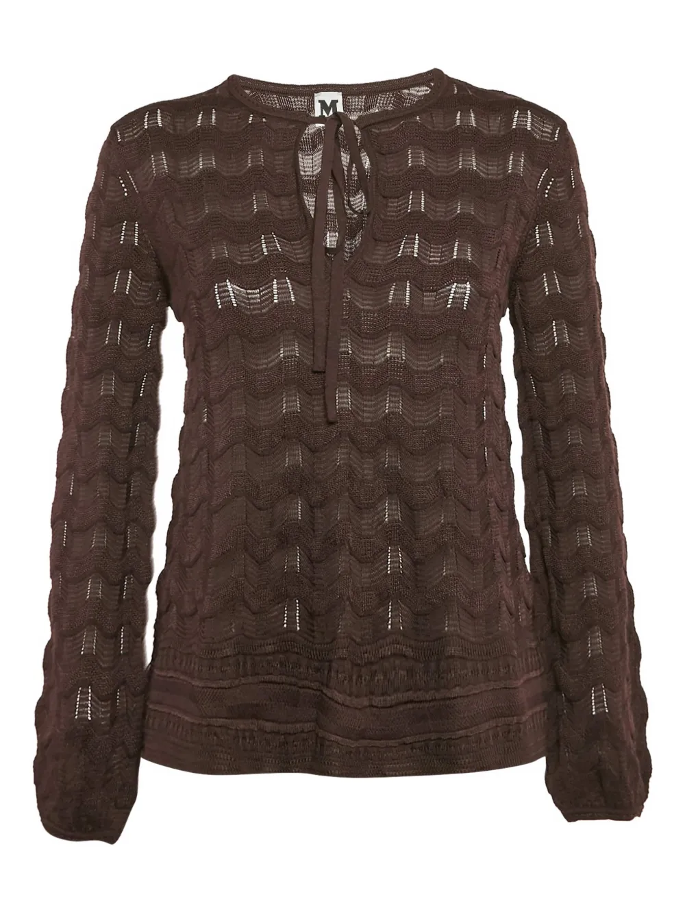 Missoni Pre-Owned 2024 wave-jacquard top | Brown | Image 1