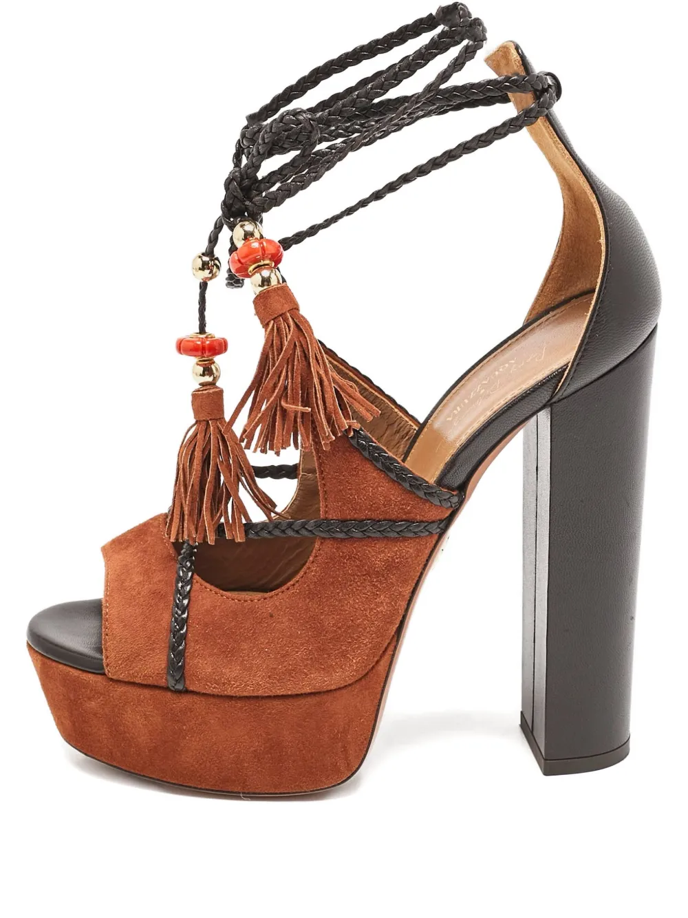 Aquazzura Sandali con plateau 140mm - Marrone