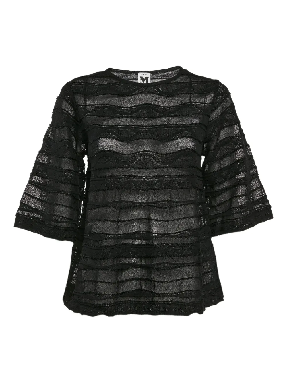 Missoni Pre-Owned wave long-sleeves knit top | Black | Image 1