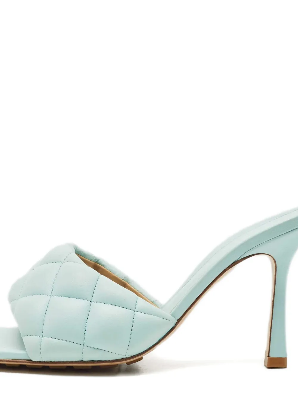 BOTTEGA VENETA Pre-owned 2024 90mm Padded Square-toe Mules In Blue