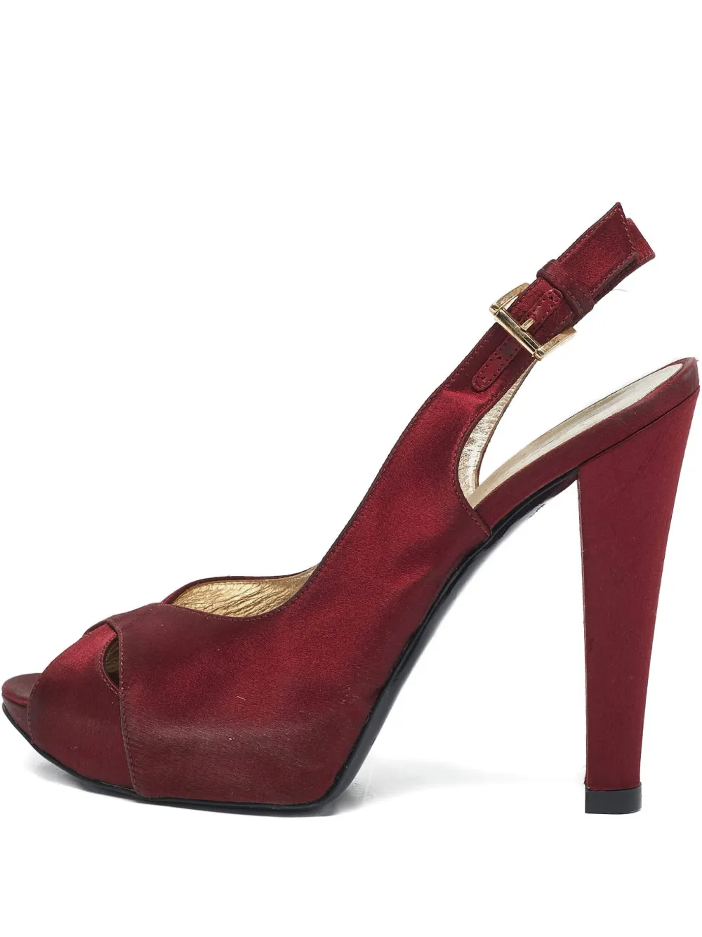 Casadei Vintage Slingback-Sandalen aus Satin 120mm - Rot