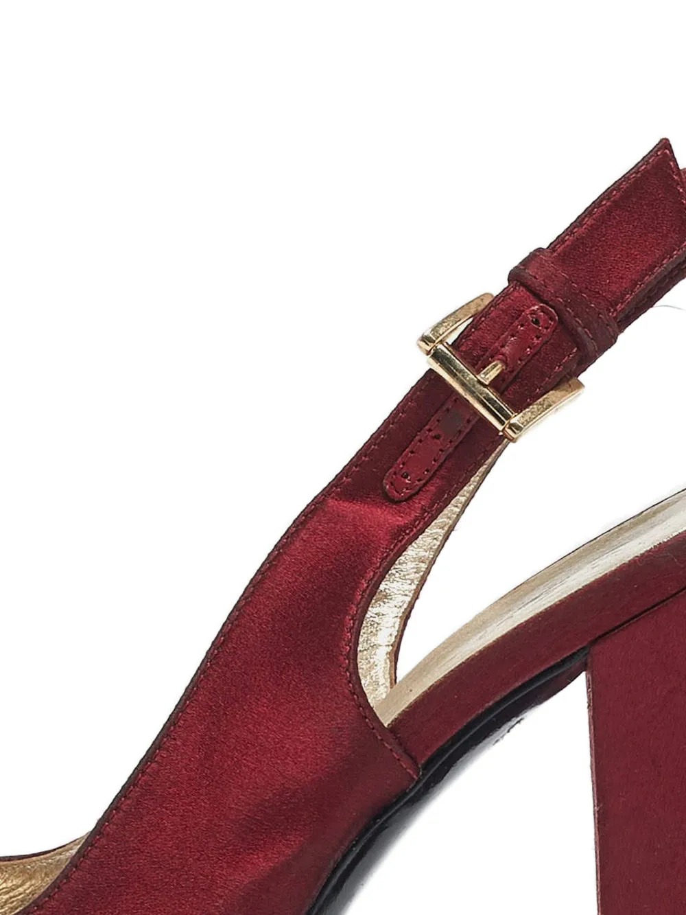 Casadei Vintage 120 mm satijnen slingback sandalen - Rood