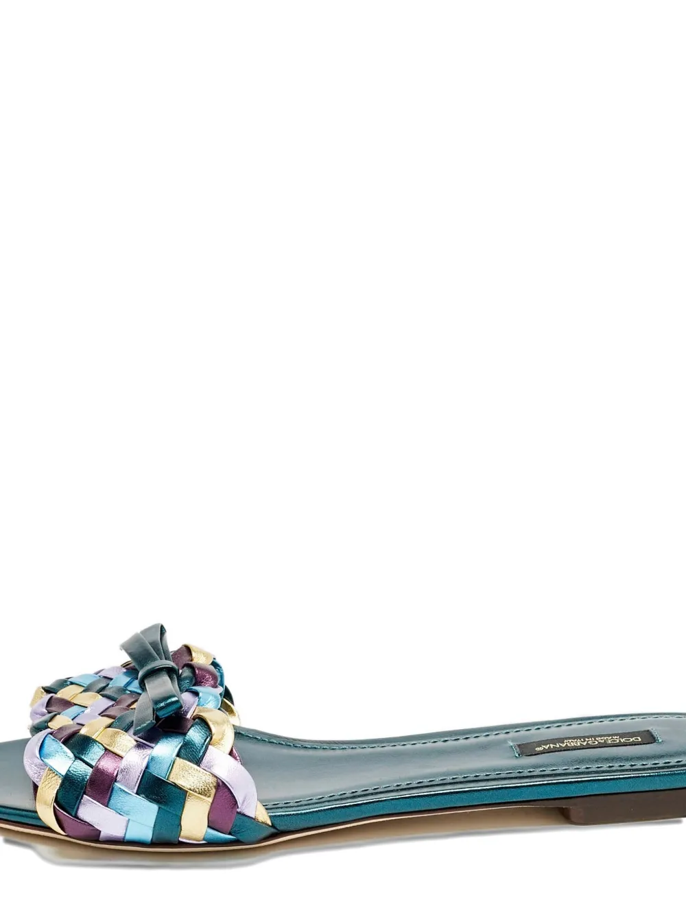 Dolce & Gabbana Pre-Owned Metallic slippers - Blauw