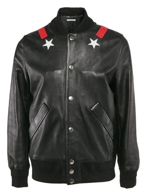 Givenchy Pre-Owned leather bomber jacket