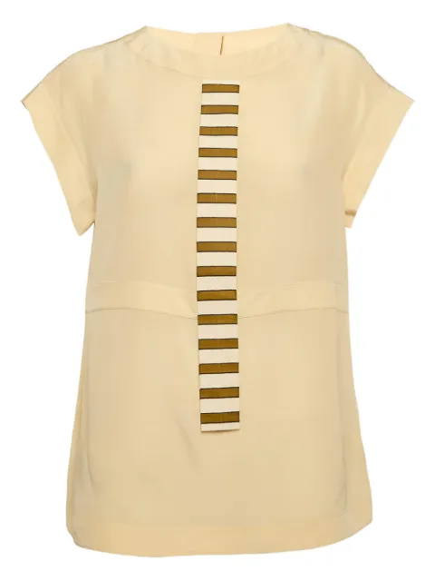Fendi Pre-Owned silk stripe-detail blouse 