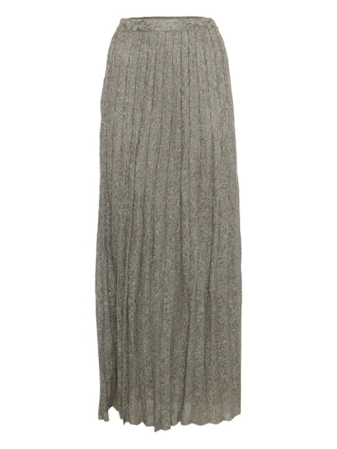 Missoni Pre-Owned lurex-knit pleated maxi skirt
