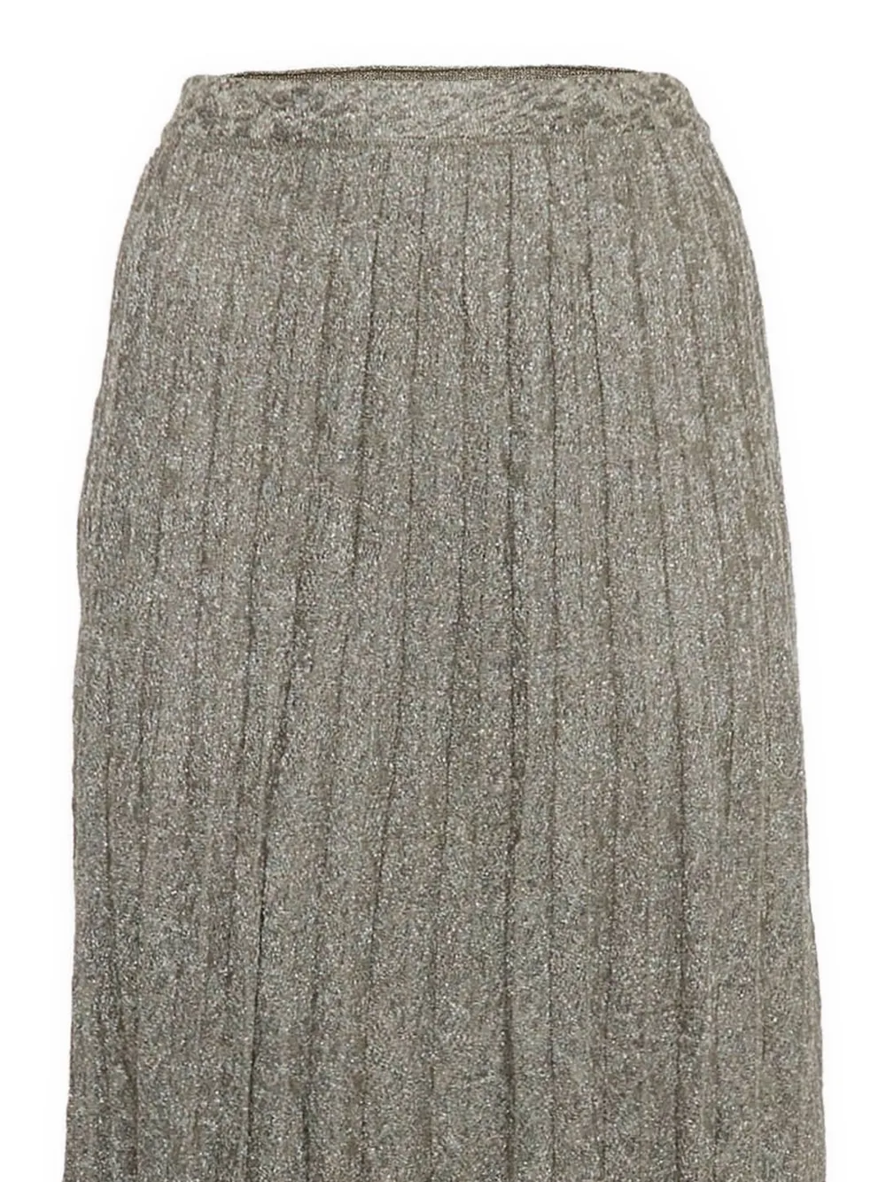 Missoni Pre-Owned Lurex geplooide maxi-rok - Grijs