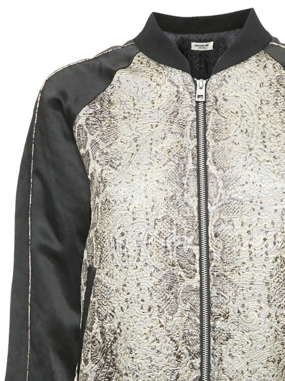 Pre-owned Zadig & Voltaire Billy Snake Jacket In Gray