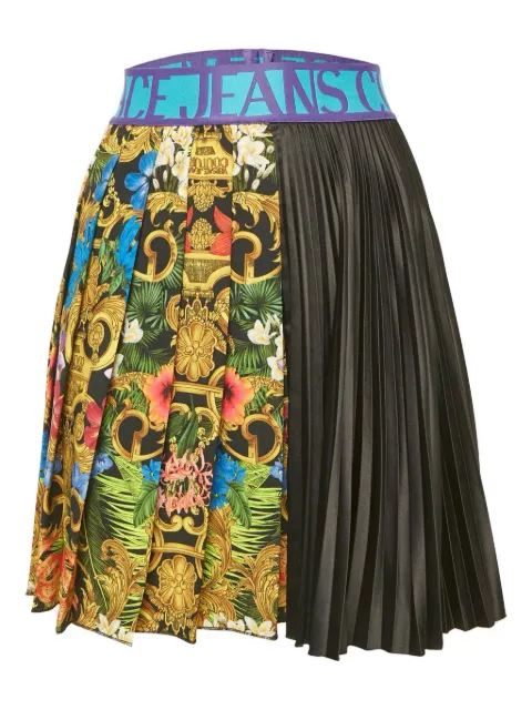 Versace Pre-Owned pleated detailed-waistband mini skirt