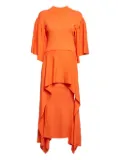 Solace London 2024 asymmetrical overlay midi dress - Orange