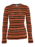 Missoni Pre-Owned 2024 patterned-jacquard T-shirt - Orange