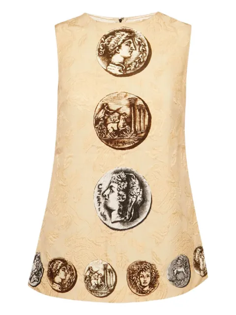 Dolce & Gabbana Pre-Owned coin-pattern jacquard top