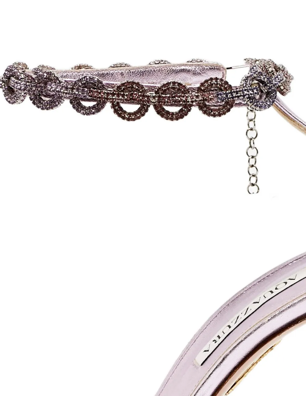 Aquazzura 115 mm Love Link verfraaide sandalen - Paars