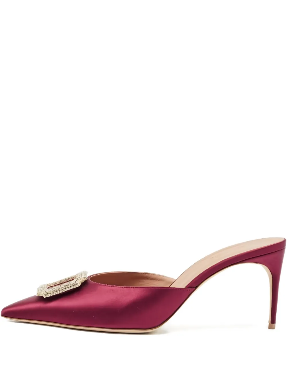 Malone Souliers Mules con in raso decorazione 75mm - Rosso