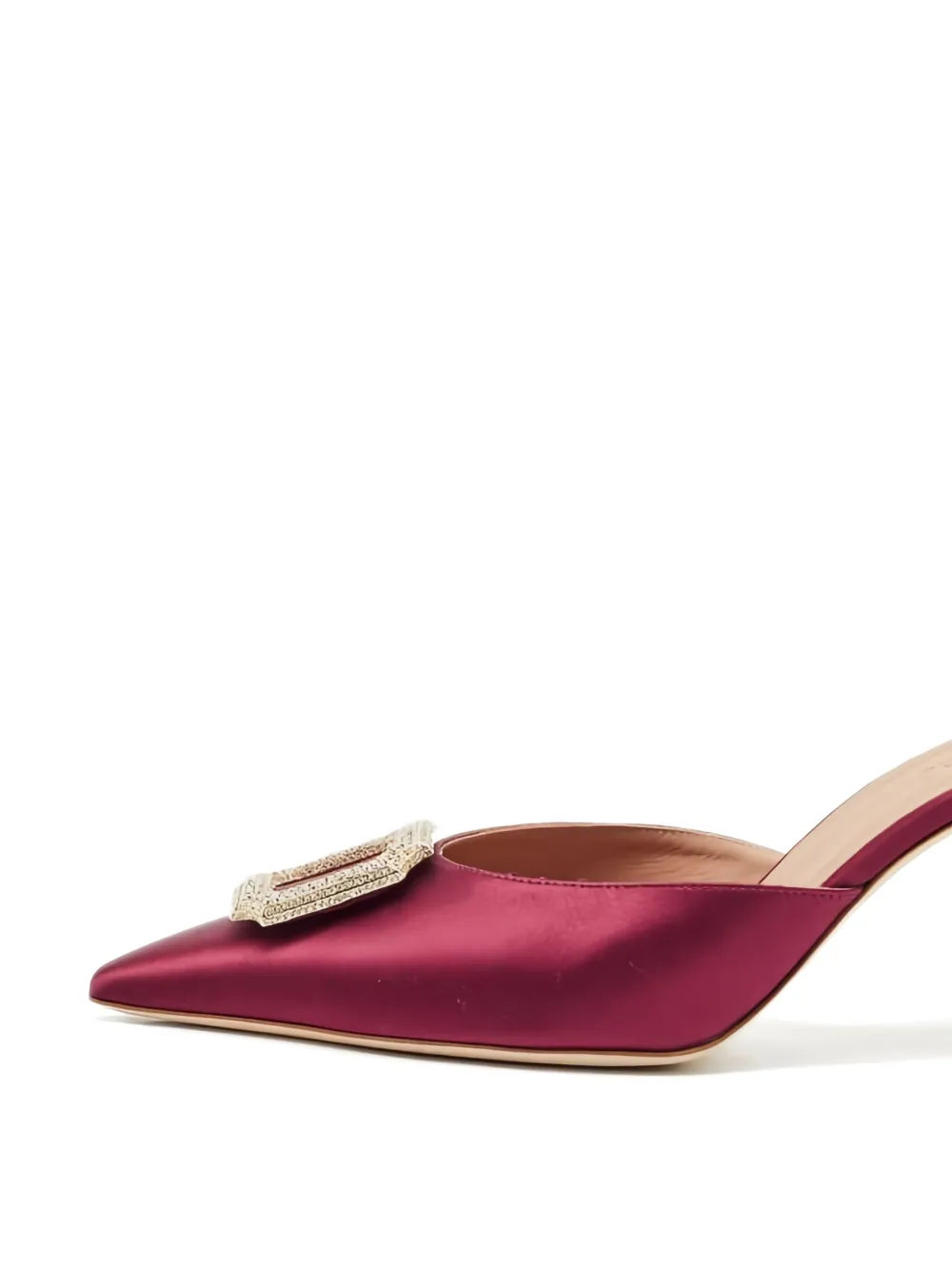 Malone Souliers 75 mm satijnen verfraaide muiltjes - Rood
