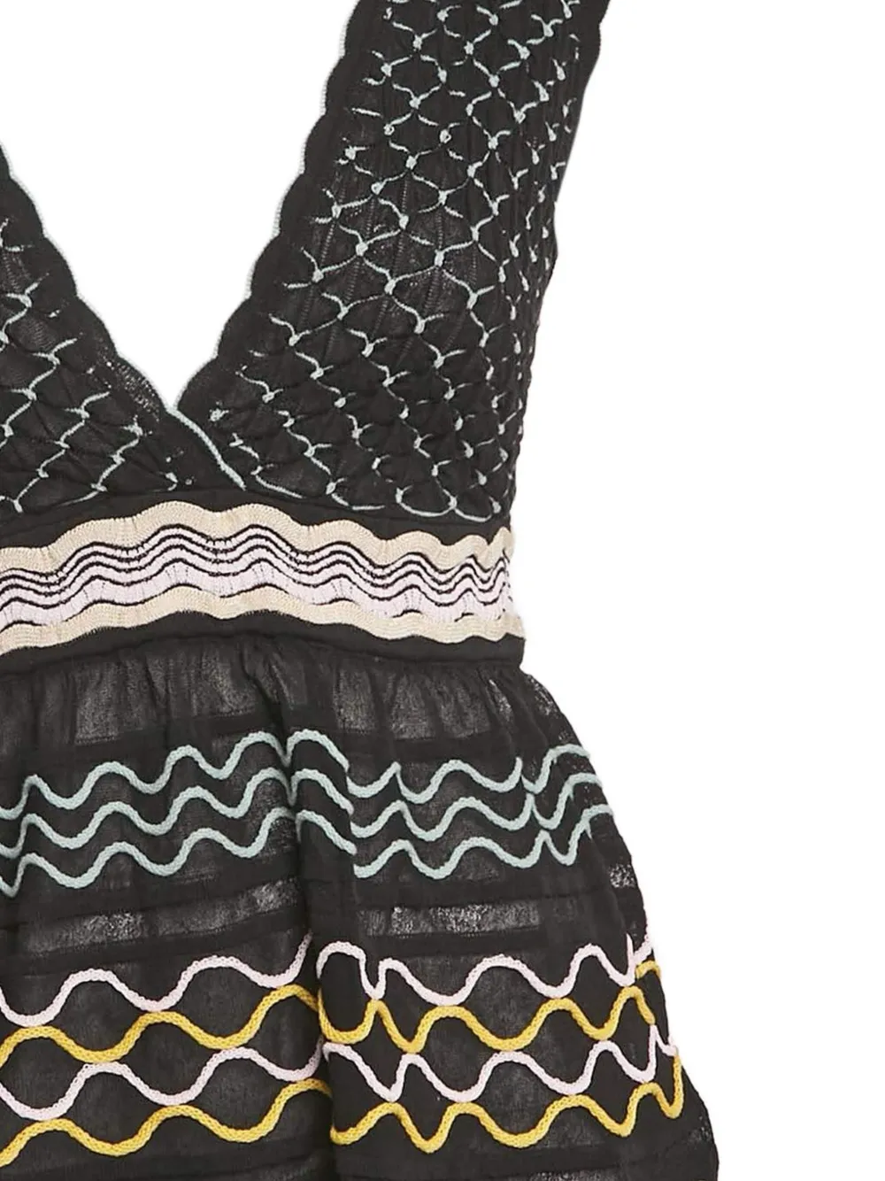 Pre-owned Missoni Embroidered Blouse In Black