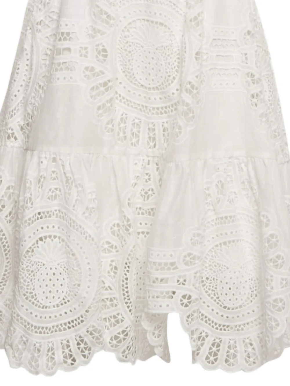 ZIMMERMANN Katoenen broderie anglaise jurk - Wit
