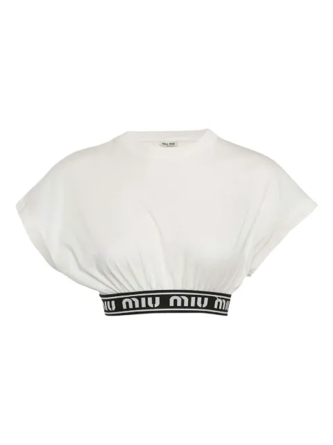 Miu Miu Pre-Owned logo-underband top