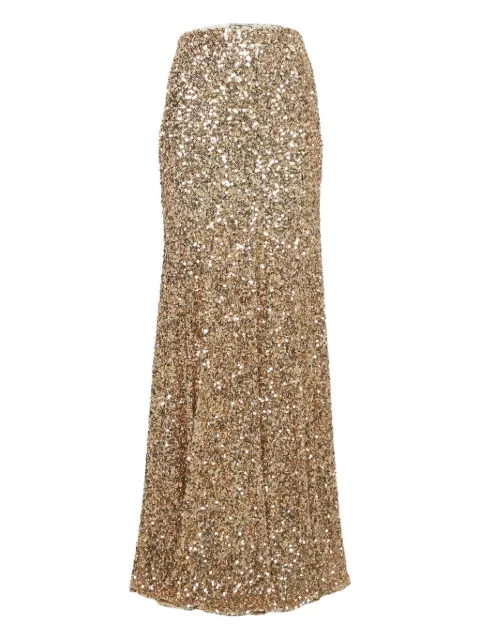 Elisabetta Franchi jupe ornée sequins à coupe longue