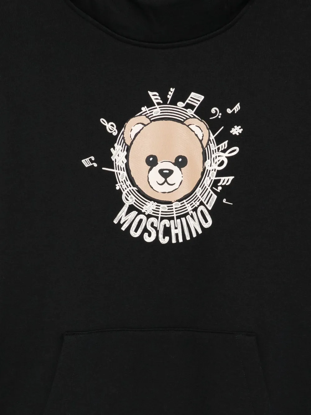 Moschino Kids Hoodie met teddybeerprint Zwart