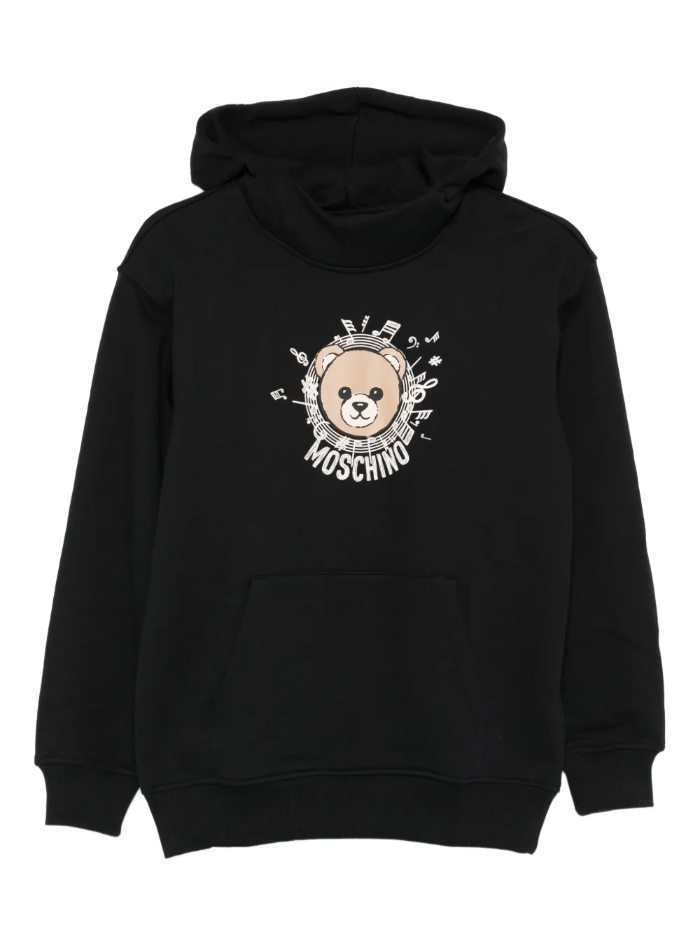 Moschino Kids Hoodie met teddybeerprint Zwart
