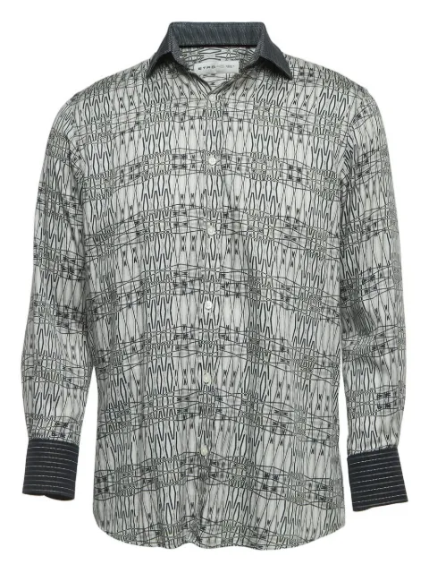 Etro Pre-Owned geometric-pattern cotton shirt