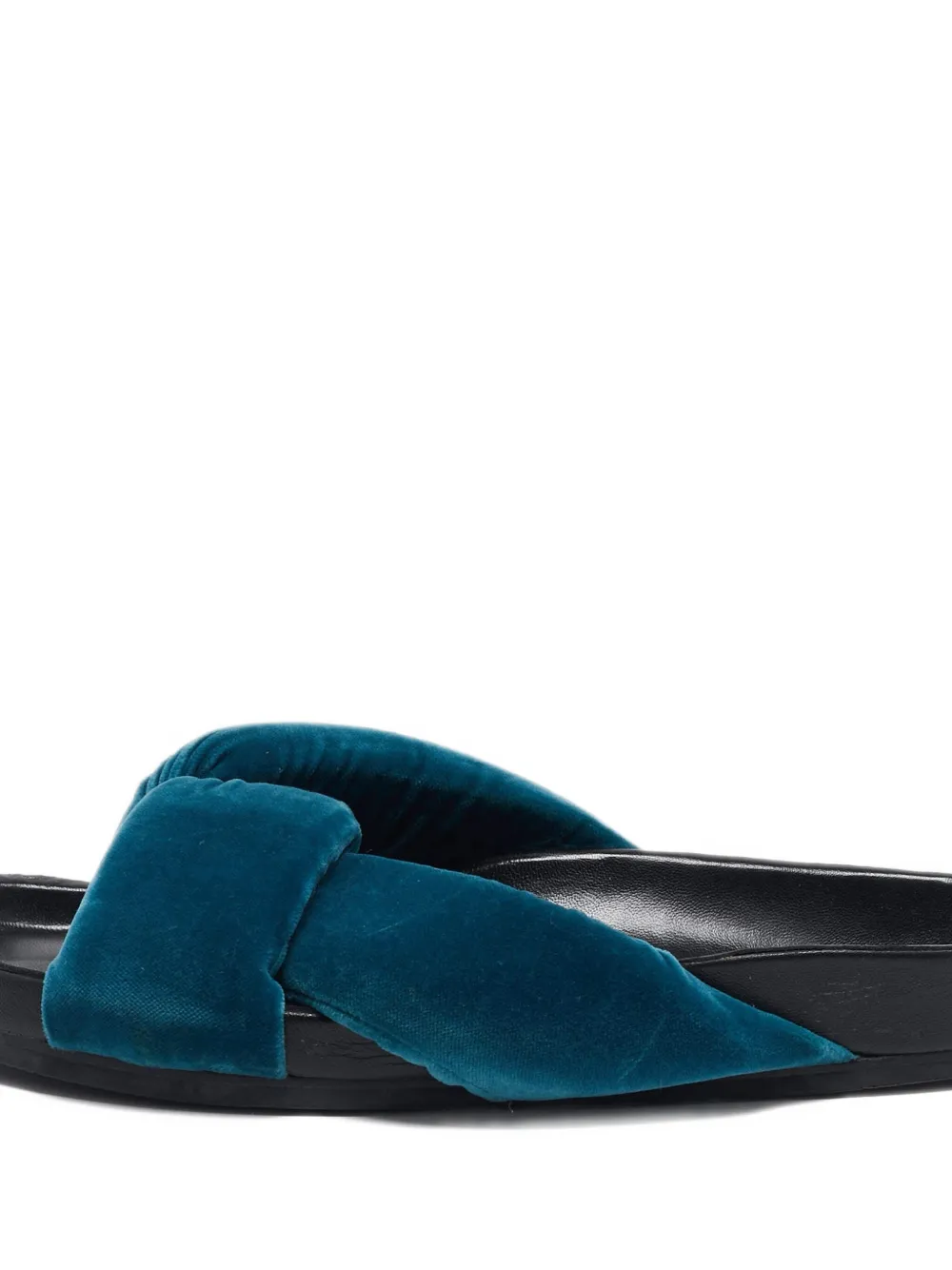 Chloé Pre-Owned 2024 fluwelen sandalen met geknoopt bandje - Blauw