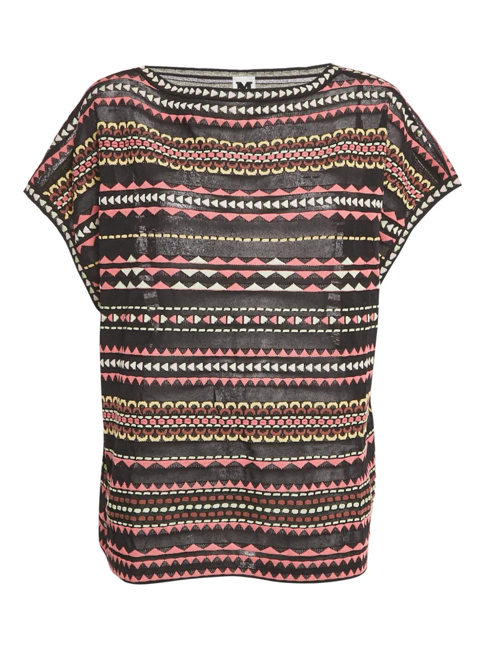 Missoni Pre-Owned geometric-pattern knit top | Black | Image 1