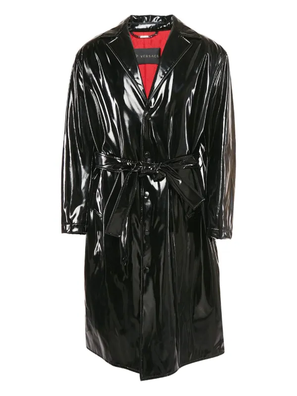 Versace Pre-Owned Gürtel-Jacke Mit Reverskragen Schwarz