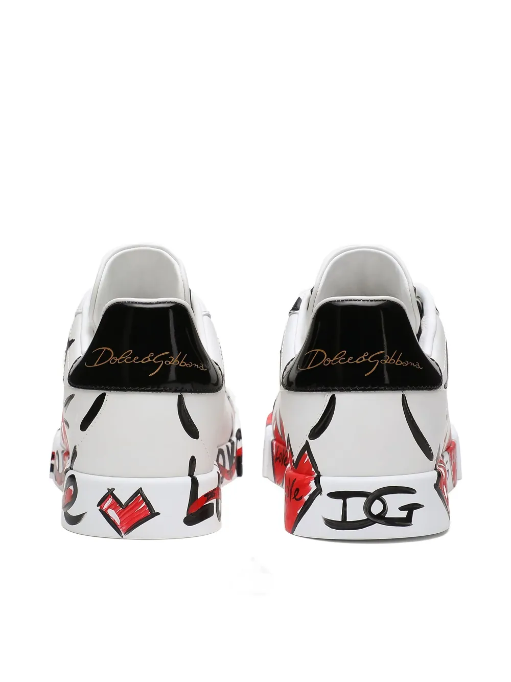 Dolce & Gabbana Portofino calfskin sneakers White