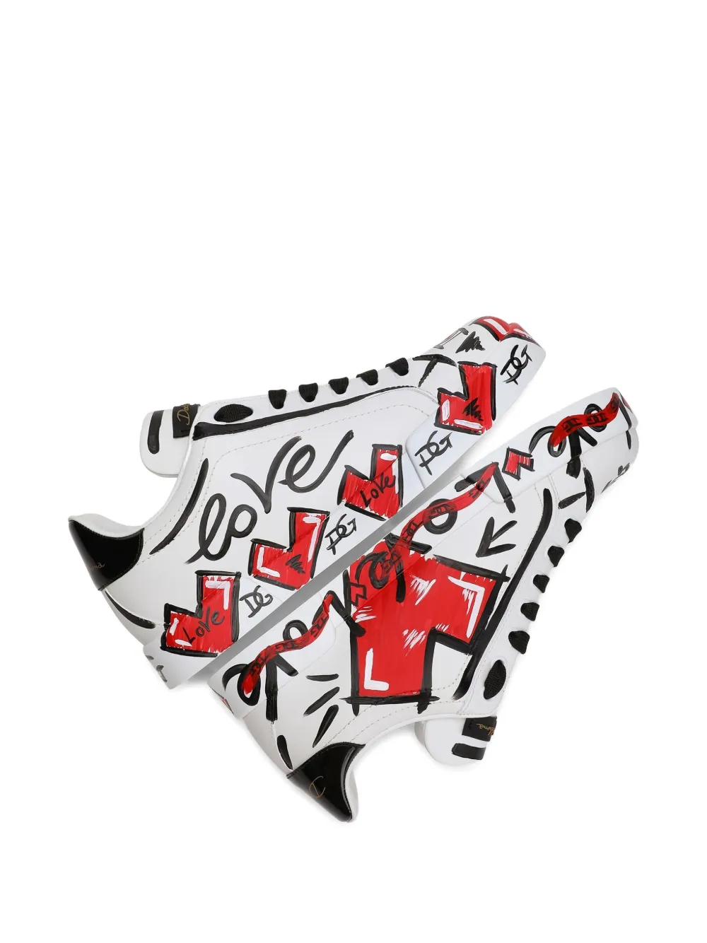 Dolce & Gabbana Portofino calfskin sneakers White