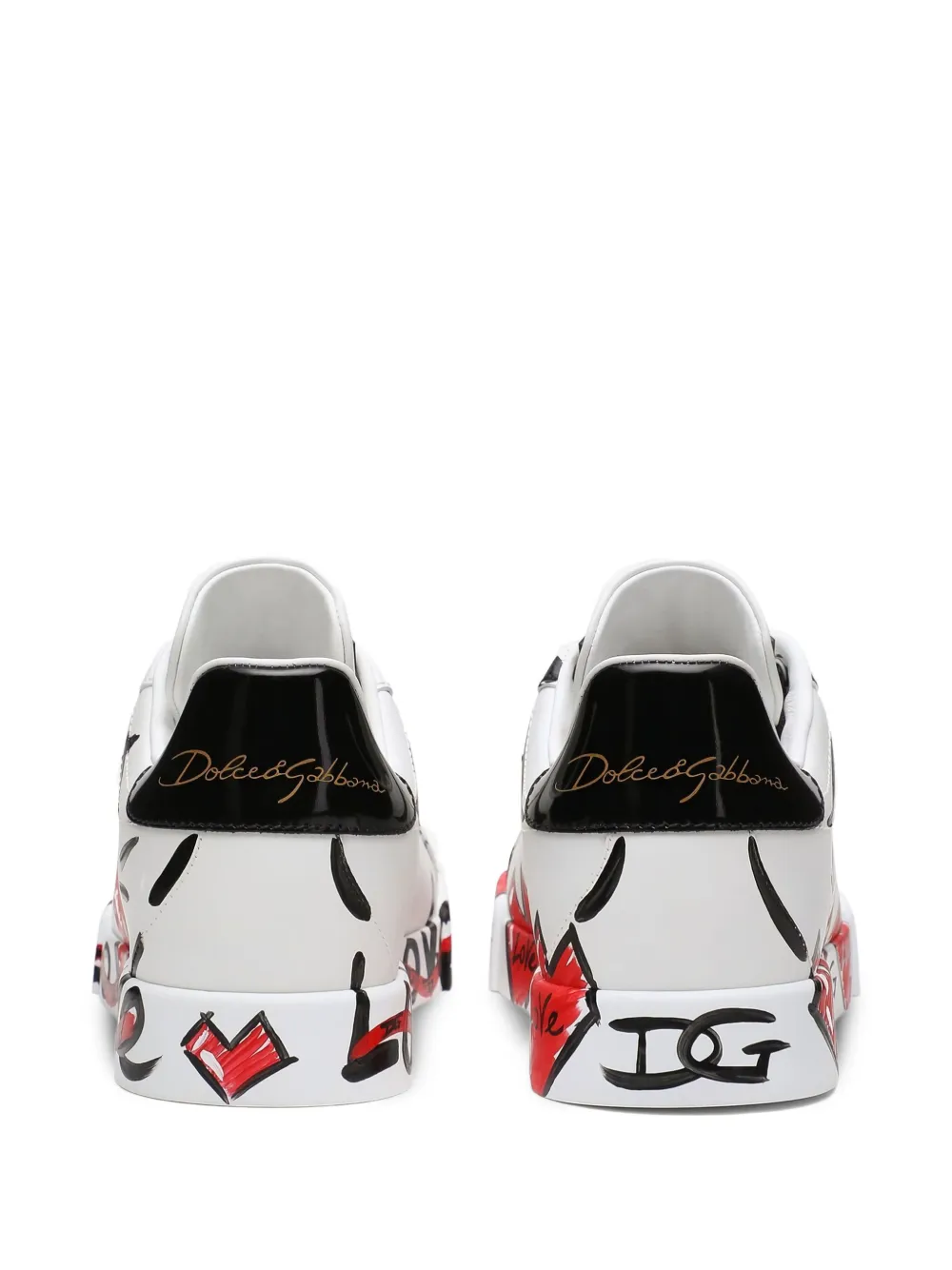 Dolce & Gabbana Portofino calfskin sneakers White