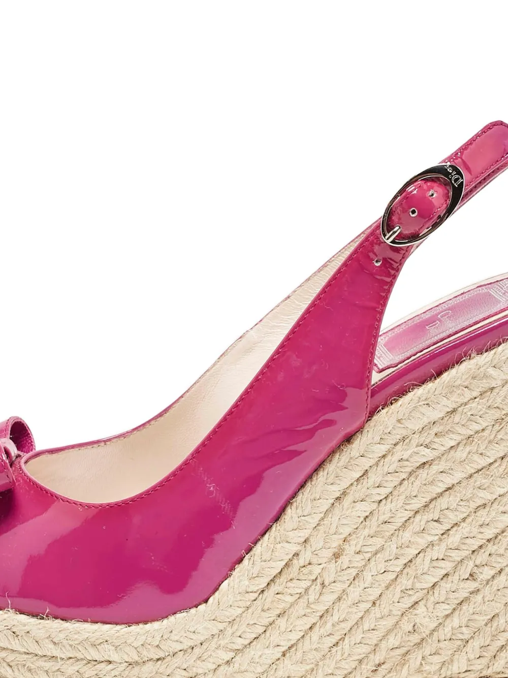 Christian Dior Pre-Owned 120 mm leren sandalen met sleehak - Roze