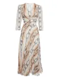 Maje twist snake-print dress - Neutrals