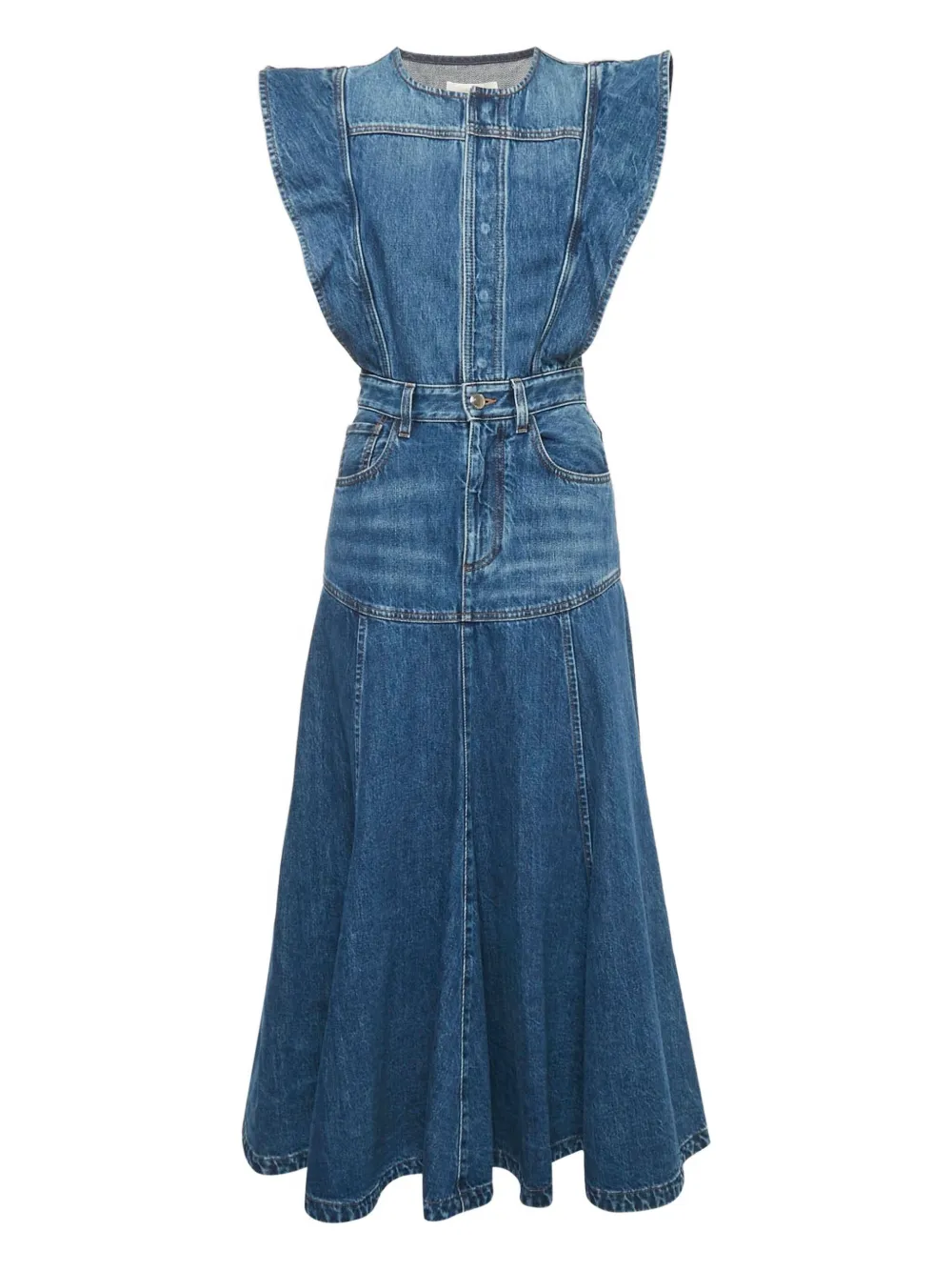 Chloé Pre-Owned flared denim dress | Blue | Image 1